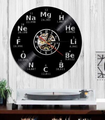 Horloge Murale Originale Elements Périodique LED Déco Science