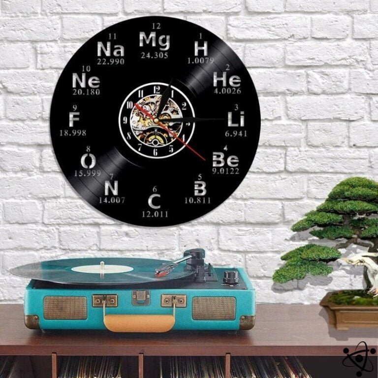 Horloge Murale Originale Elements Périodique LED Déco Science