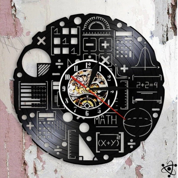 Horloge Murale Originale Équation Mathématique LED Déco Science