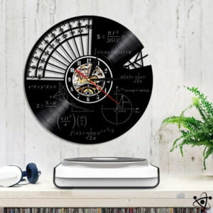 Horloge Murale Originale Formule Géométrique LED Déco Science