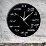 Horloge Murale Originale Formules Mathématiques Déco Science