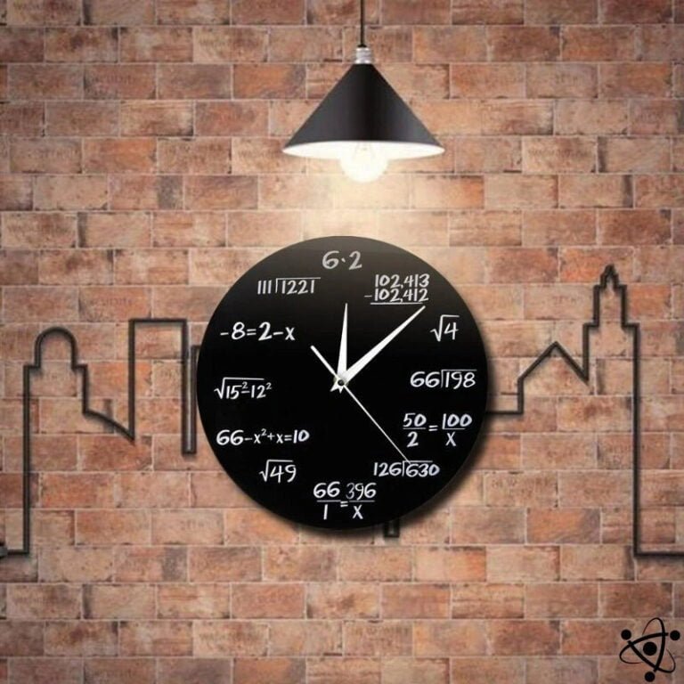 Horloge Murale Originale Formules Mathématiques Déco Science