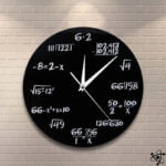 Horloge Murale Originale Formules Mathématiques Déco Science