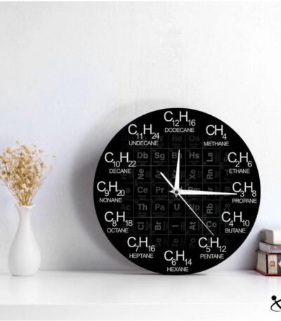 Horloge Murale Originale Formules Moléculaires Déco Science