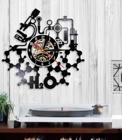 Horloge Murale Originale Laboratoire H2O LED Déco Science