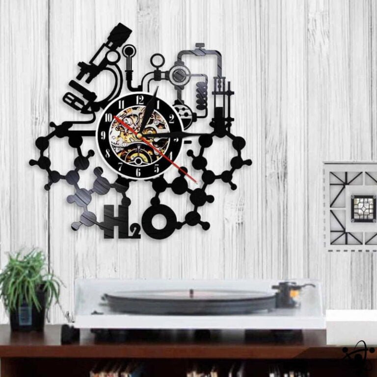 Horloge Murale Originale Laboratoire H2O LED Déco Science