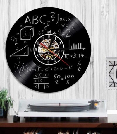 Horloge Murale Originale Mathématique LED Déco Science