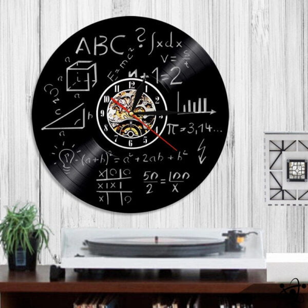 Horloge Murale Originale Mathématique LED Déco Science