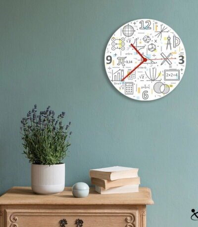 Horloge Murale Originale Mathématique Ludique Déco Science