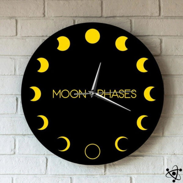 Horloge Murale Originale Phase Lunaire Déco Science