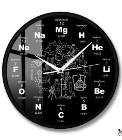 Horloge Murale Originale Éléments Déco Science