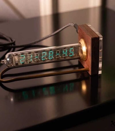 Horloge Nixie Fluorescente Design Déco Science