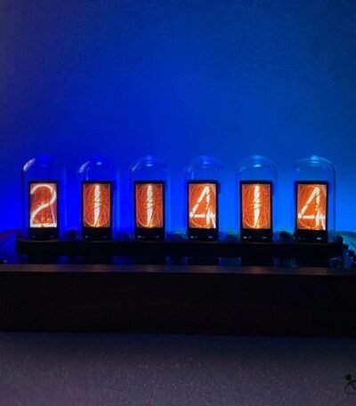 Horloge Nixie Tube IPS & Noyer Déco Science