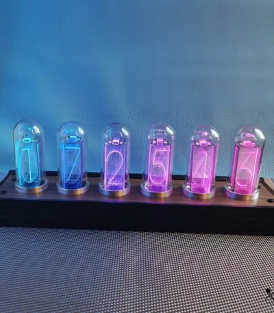 Horloge Nixie Tubes en Quartz Déco Science