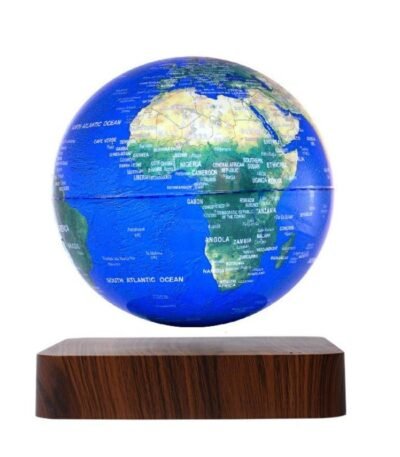 Globe Lévitation Socle Bois Déco Science