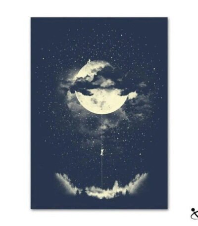Poster Amour Lunaire Déco Science