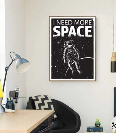 Poster Astronaute I Need More Space Déco Science
