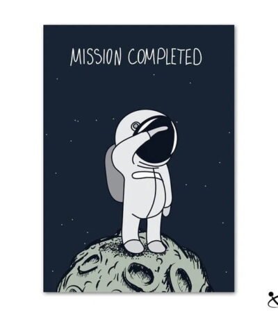 Poster Astronaute - Mission Accomplie Déco Science