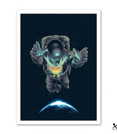 Poster Astronaute Rêveries Spatiales Déco Science