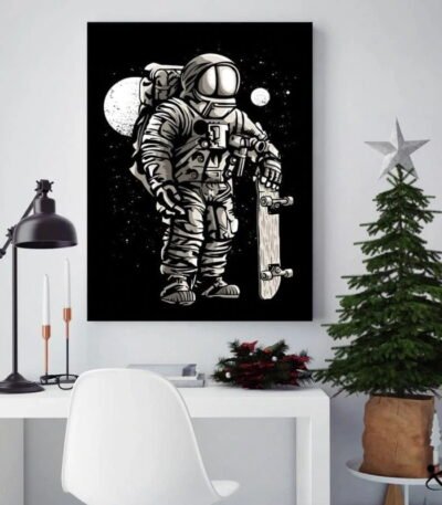 Poster Astronaute Skater Déco Science