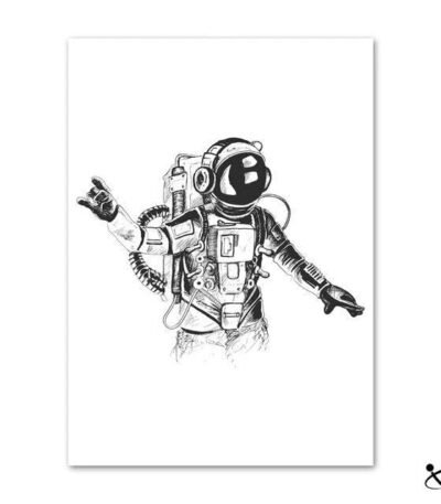 Poster Astronaute Spatial Déco Science