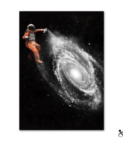 Poster Astronaute Voie Lactée Déco Science