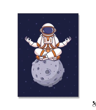 Poster Astronaute en Méditation Déco Science