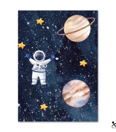 Poster Astronaute pour Enfant Déco Science