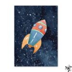 Poster Décoratif Fusée Déco Science