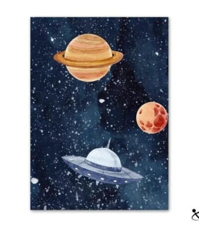 Poster Enfant Ovni Déco Science