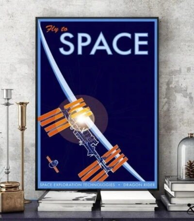 Poster Exploration de l'Espace Vintage Déco Science