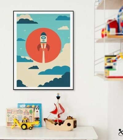 Poster Fusée Déco Science