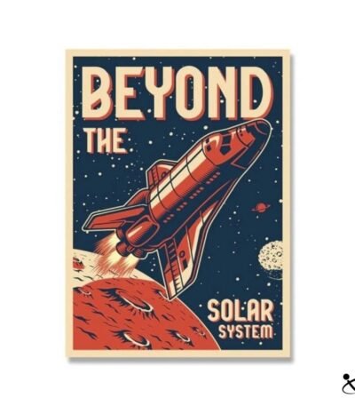 Poster Navette Spatiale Vintage Déco Science