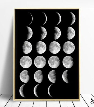 Poster Phases Lunaires Déco Science
