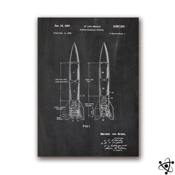 Poster Plan de Fusée Déco Science