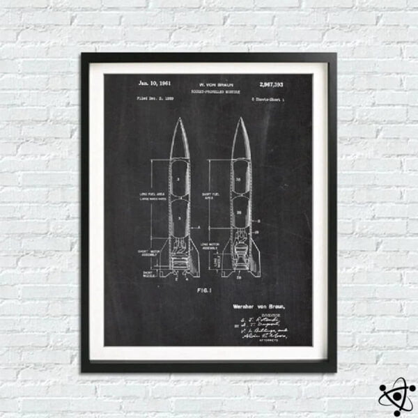 Poster Plan de Fusée Déco Science