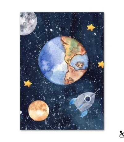Poster Planète Terre Enfant Déco Science