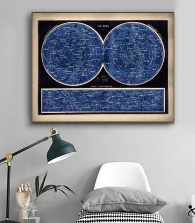 Poster Planisphère Céleste Déco Science