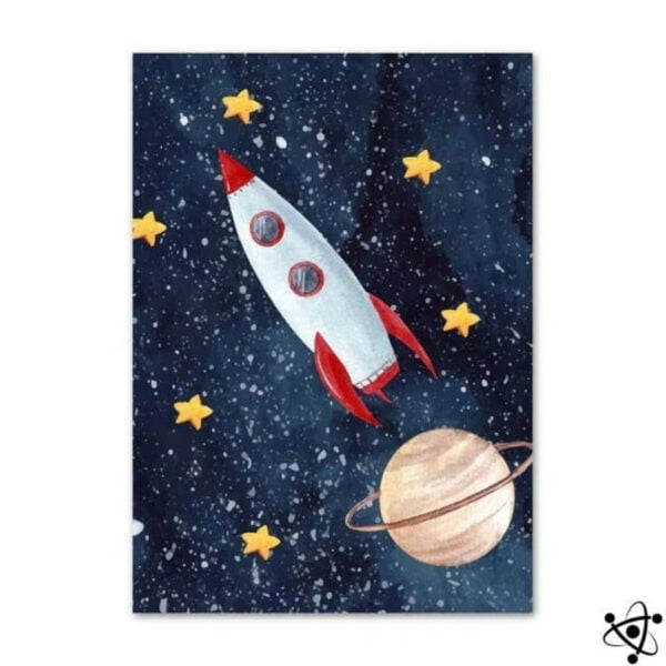 Poster Pour Enfant Petite Fusée Déco Science