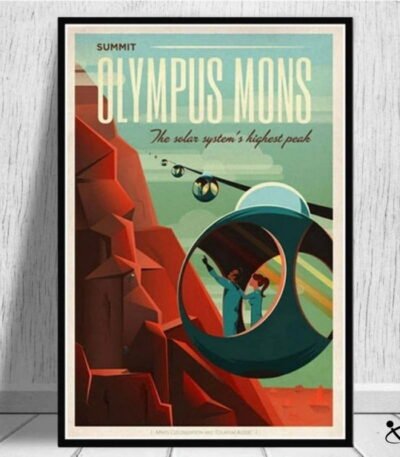 Poster Rétro Olympus Mons Déco Science