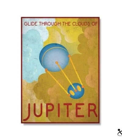 Poster Rétro Planète Jupiter Déco Science