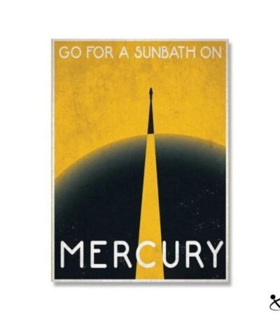 Poster Rétro Planète Mercure Déco Science