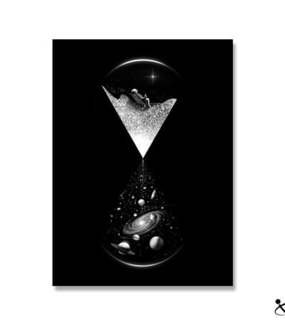 Poster Sablier Spatial Déco Science