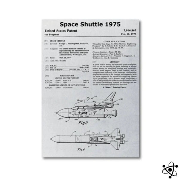 Poster Schéma Navette Spatiale Américaine Déco Science