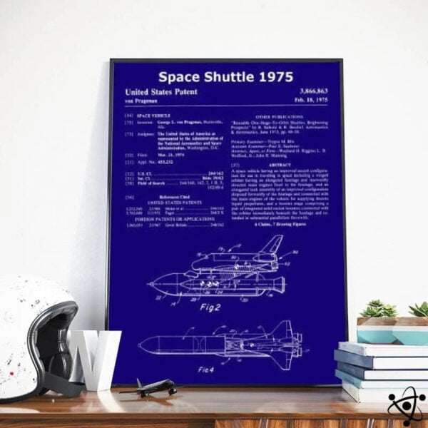 Poster Schéma Navette Spatiale Américaine Déco Science