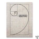 Poster Spirale de Fibonacci Vintage Déco Science