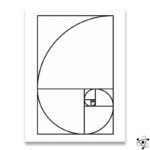Poster Spirale de Fibonacci Vintage Déco Science