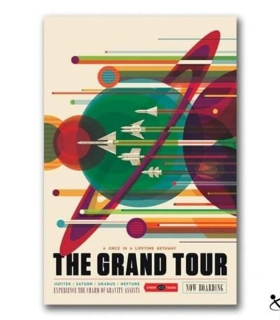 Poster Vintage Grand Tour Spatial Déco Science