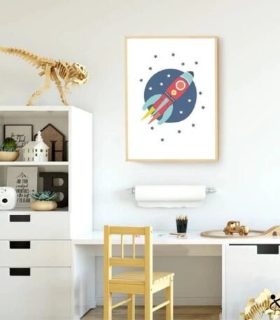 Poster de Fusée pour Enfants Déco Science