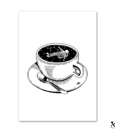 Poster le Café de l'Astronaute Déco Science